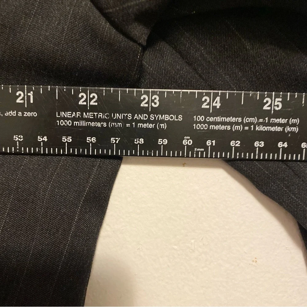 Classic Black Pinstripe Men's Blazer S&K Andrew Fezza  Size‎ 42L Three Button Up
